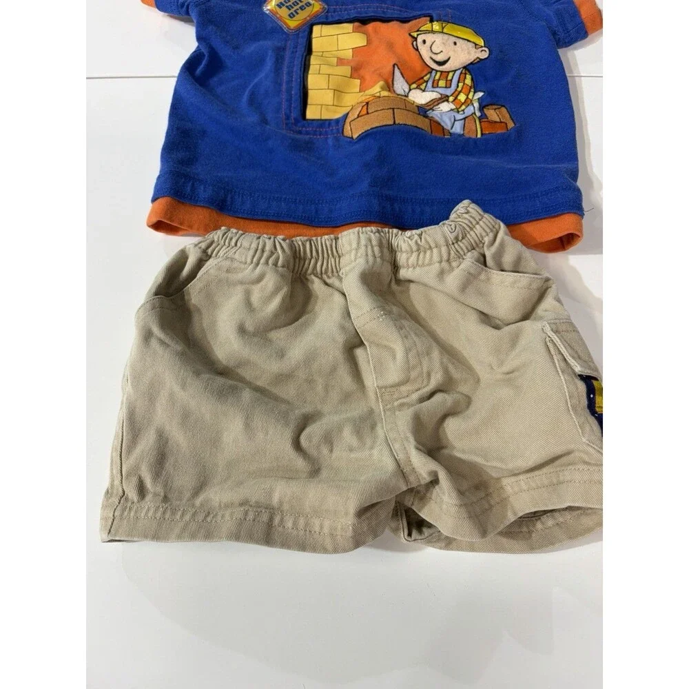 Vintage Bob the Builder 2-Piece Graphic T-Shirt & Shorts Set 6-9 Months